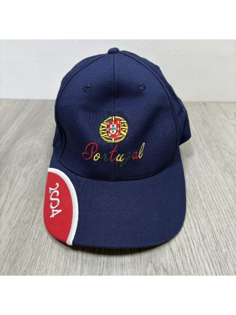 Portugal Flag Embroidered Ball Cap Hat Blue 2004 100% Cotton Adjustable